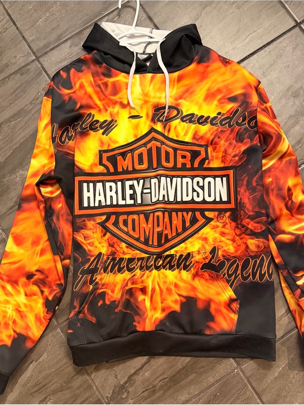 Flame Hoodie - Orange, Black & Yellow